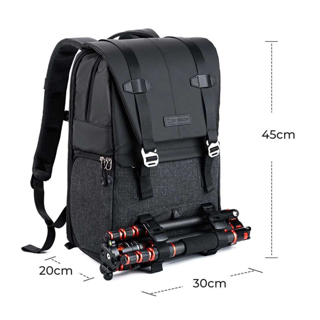 K&F Concept Camera Backpack 20L Waterproof Urban Wander 01 (Tamno sivi) KF13.087AV5 - 5